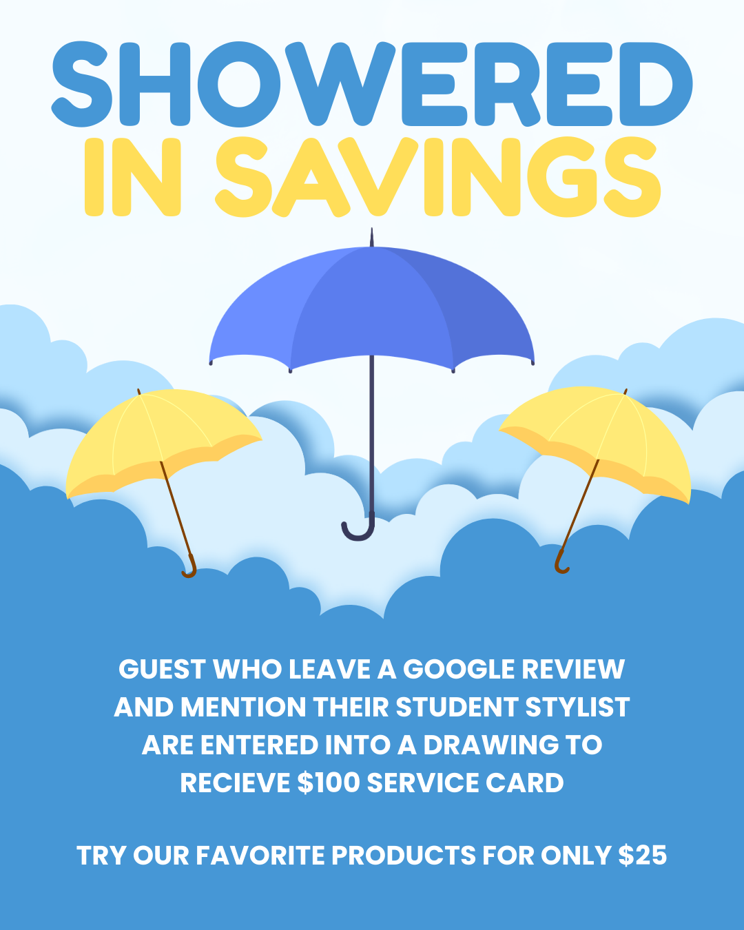 tspa   -April Showers bring you savings!