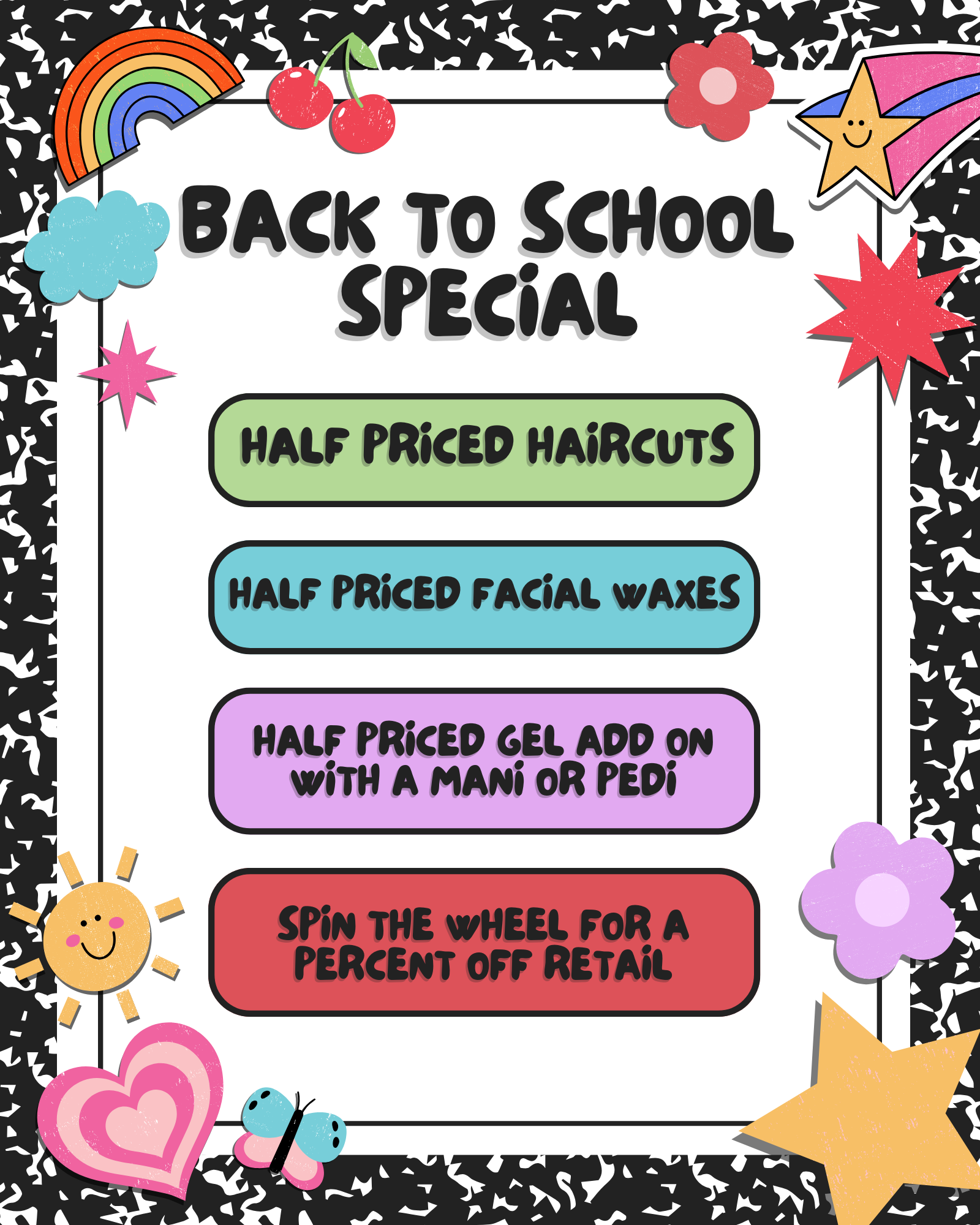 tspa   -Get Ready for School with Half-Price Services!